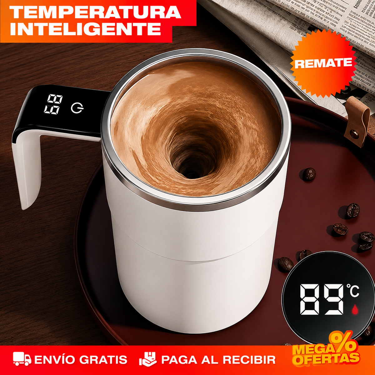 Taza mezcladora digital inteligente - mezcla tu café en segundos.